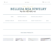 Tablet Screenshot of bellezamiajewelry.com